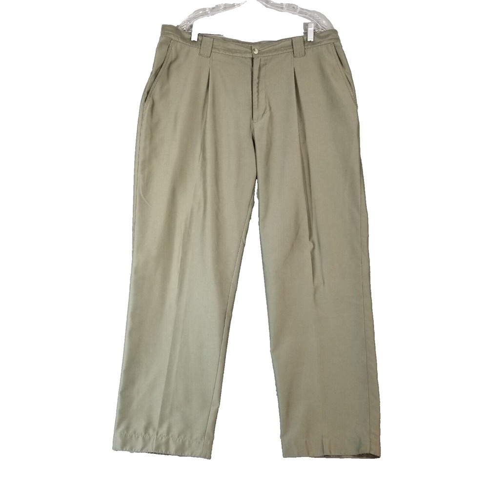 Columbia Pants Mens 40x30 Beige GRT Hiking Outdoor Lightweight Microfiber Pleat